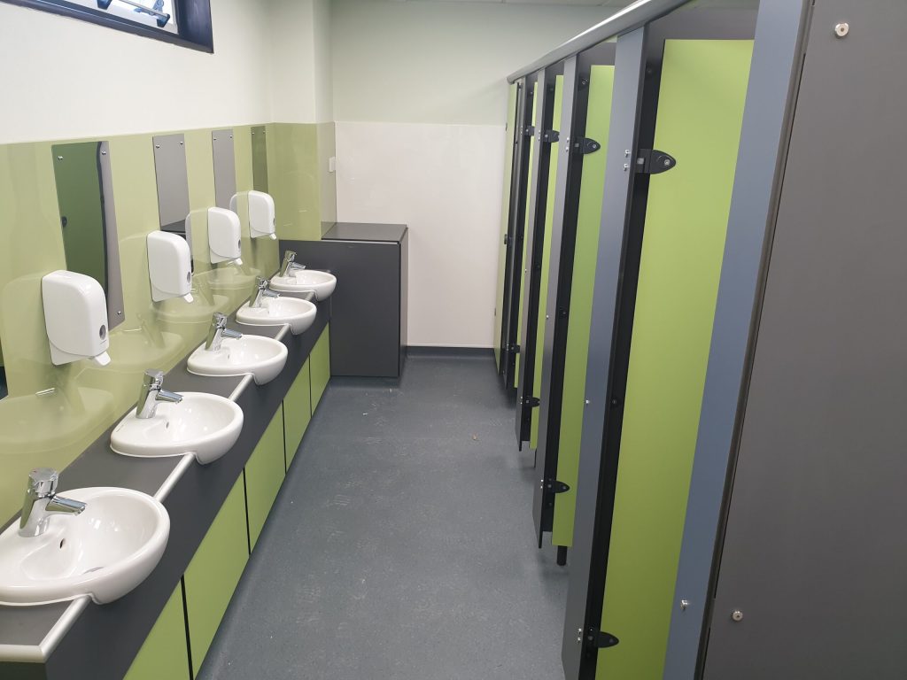 school toilet cubicles